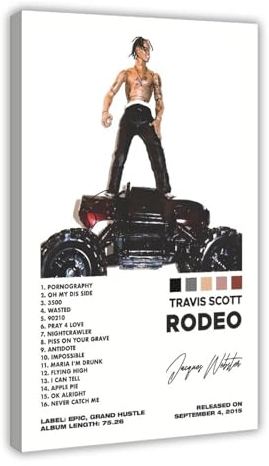 Travis ASTROWORLD Album Cover Scott Musik Poster Leinwand Poster Schlafzimmer Dekor Sport Landschaft Büro Zimmer Dekor Geschenk Rahmenstil 60 x 90 cm