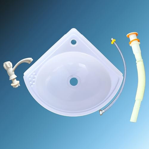 ZDMZR Lavandino in Plastica for Montaggio a Parete Piccolo, Mini Lavabo, Lavatoio Lavapanni Monoblocco in Resina PP per Esterno, Lavabo for Camper (Color : C)