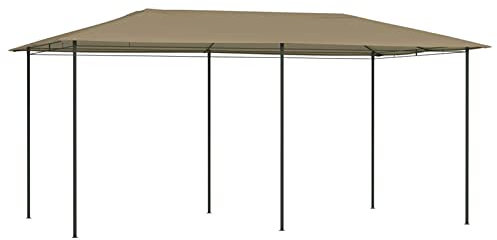 ShCuShan Gazebo 3x6x2,6 m Grigio Talpa 160 g/m²,Gazebo Pergola Con Telo Impermeabile Richiudibile E Struttura Rettangolare In Acciaio Inossidabile Ad Alta Densità, Per Arredo Giardino, Terrazzo e Atti