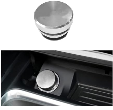 JNNJ Auto Zigarettenanzünder Abdeckkappe, Aluminium Staubschutzkappe Für Zigarettenanzünder Stecker, Universal Auto Zigarettenanzünder Kappe Für Auto(Silber)