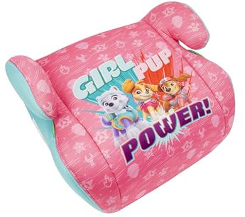 Paw Patrol Siège rehausseur pour enfant, rose, Pat' Patrouille. Nouvelle homologation européenne I-Size R129/03. Housse amovible de 3 cm. Pour les garçons et les filles mesurant entre 125 et 150 cm