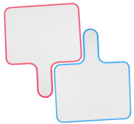 DIKACA 2st Tragbares Whiteboard Abstimmungspaddel Trocken Abwischbare Paddleboards Trocken Abwischbare Schilder Handheld-trockenlöschtafel Lehrer Leicht Zu Wischen Student Plakatwand