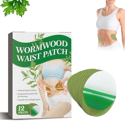 12 Stück Körper Schlankheitspflaster, Wermut Fettverbrennungs Bauch Schlankheitspflaster, Wermutöl Absorbierendes Pflaster Slimming Slim Patch