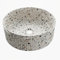 BAIKAL Lavabo sobre Encimera | Redondo | Terrazo | Cerámica | 37 x 37 x 12,5 cm | Sin orificio para grifo | Lavabo Baño | Envío con Embalaje Reforzado