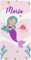 ZPUBLI+ Toallas de Playa o Ducha Personalizadas con Nombre o Frases. Toallas Infantiles, Regalo Infantil Original para baño, Piscina, Playa, Camping. Varias Medidas. (Sirena 2, 70x140)