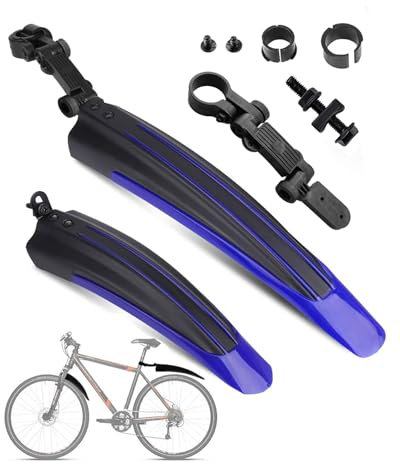 OVTSPO Fahrrad Schutzblech Set 20-26Zoll Robuste und Spritzschutzset Verstellbarer Schutzbleches MTB für Vorder- und Hinterrad Universalgröße für Mountainbikes und Cityräder (Blau)