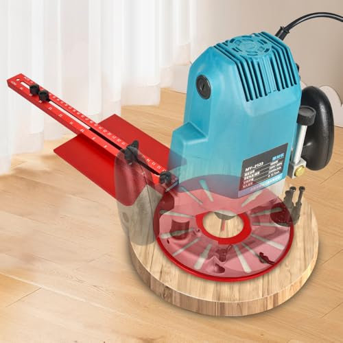 Onkel.j Router Circle Cutting Jig & Edge Guide - Essential Power Tool Accessory for Precision Routing - Router Tool Kit Must Have