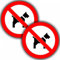 2 Pack No Dogs Allowed Round Sticker Signs - 85mm Waterproof Vinyl Window Stickers - for Shops & Public Places