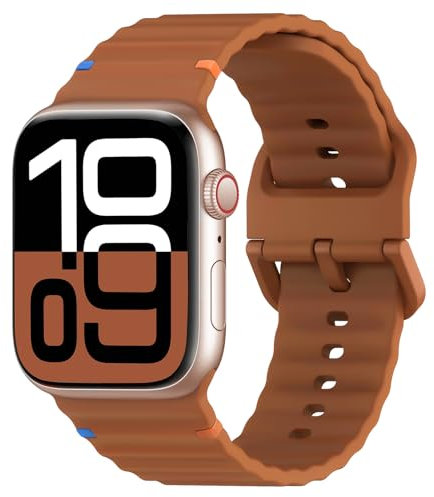 Correas Deportivas Compatible con Apple Watch de 40mm 41mm 42mm 38mm 45mm 44mm 46mm Correa de Silicona Suave Resistente al Agua para Apple Watch Series 10 9 8 7 6 5 4 3 SE 2nd Ultra/2 de 49mm 41 45mm