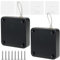 2 Pcs Automatic Door Closer, Door Retractor with Drawstring, Screws and Self Adhesive Hooks, Black Punch-Free Automatic Multifunctional Door Closing Mechanism for All Kinds of Doors