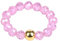 LOCCY Elastischer Naturstein Ring, Perlen Elastische Ring, Anxiety Ring facettiert, Perlenring Elastisch, Edelstein Perle Stapelbar Ring für Damen Mädchen (Rosa)