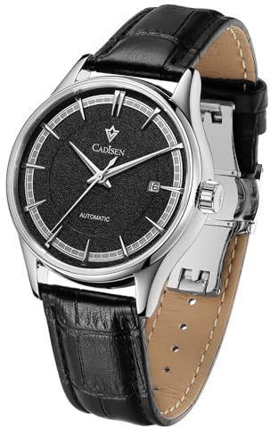 CADISEN Herren-Armbanduhr, mechanisch, automatisch, Miyota 8215, wasserdicht, klassisches Design, Hommage, 8241 schwarz, Classic