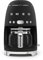 Smeg DCF02BLMUK Retro 50s Style 1.4L Drip Coffee Machine, Auto Start, Keep Warm Function, Black