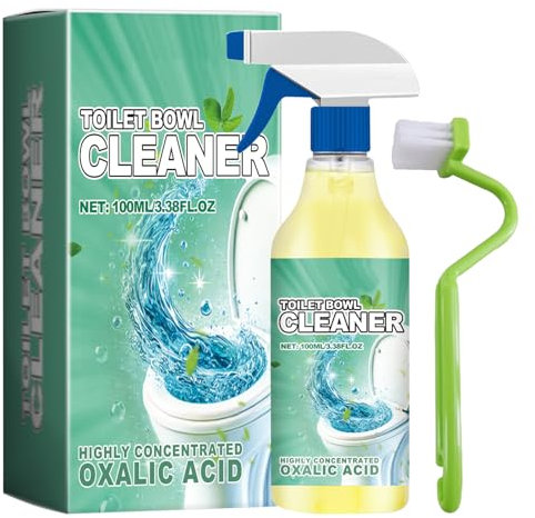 Wc Reiniger Extra Stark 100 ml Oxalsäure Fleckenentferner Oxalsäure Reiniger Foam-Reiniger-Spray,Toilet Bowl Cleaner Spray Bekämpft Kalk und Schmutz,für Toiletten Geeignet mit Toilettenbürste