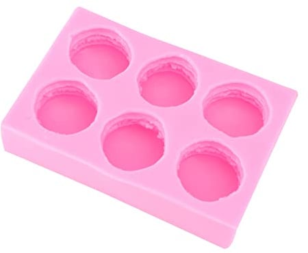 6 Cavity Silicone Macaron Mold for Fondant Cake Toppers
