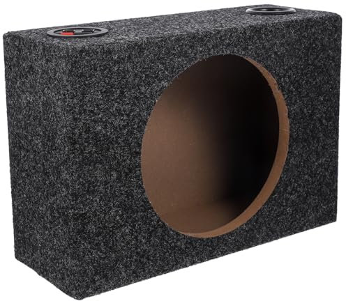 ULTECHNOVO 8 Inch Sealed Subwoofer Enclosure Box Carpeted Car Sub Box for Car Audio Single 8 Inch Subwoofer Sealed Enclosure Bass Upgrade