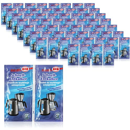 60x 15g Orofix Schnell-Entkalker, Anti-Kalk-Pulver, Entkalkung | Wasserkocher - Kaffeemaschinen - Einfach anzuwenden - langanhaltend - rückstandsfrei - Kalkreiniger