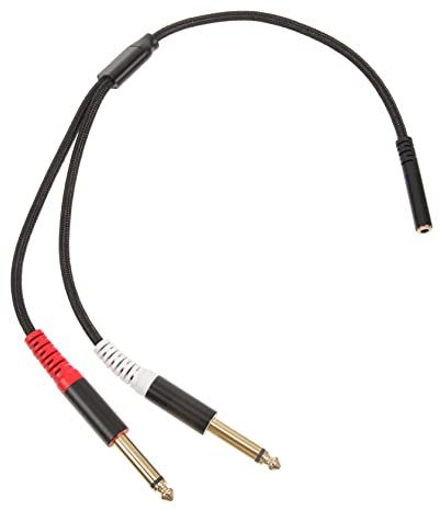 SMASOLO Splitter Audio Doppio Adattatore Maschio per Studi Registrazione Riduzione Flessibile con Connettori Placcati