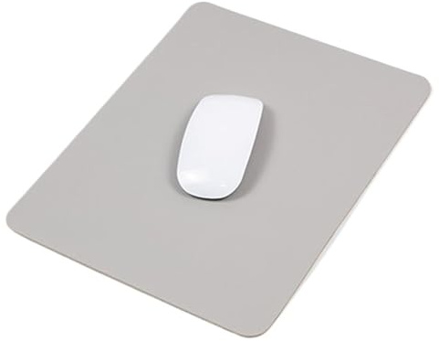 HUWOYG Kleines PU-Mauspad, rutschfest, Gaming-Desktop, Leder-Mauspad, wasserdicht, Kratzfest, leicht zu reinigende Matte for PC, Laptop, Desktop Für PC, Laptop(Gray)