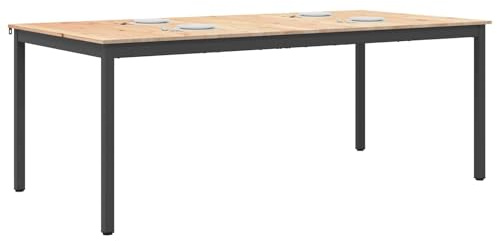 vidaXL Esstisch Natur 200 x 100 x 75 cm Massives Kiefernholz