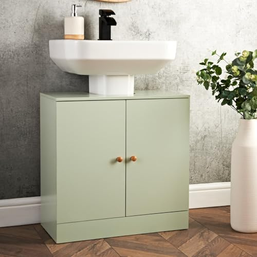 New Simply Green Under Sink Unit – Compact Bathroom Storage Cabinet, Space-Saving Organiser for Under Sink Use, Modern Design Bathrom Decor-A37