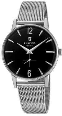 Festina Herren Analog Quarz Uhr mit Edelstahl Armband F20252/4