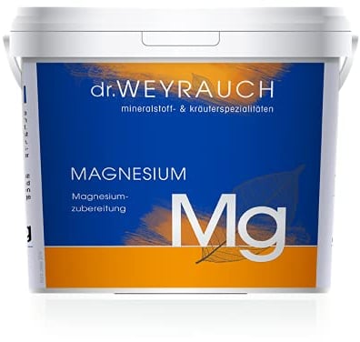 Dr. Weyrauch Mg Magnesium | 1000 g | Ergänzungsfuttermittel für Pferde | Bei Unruhe, Verspannungen und Beweglichkeitseinschränkungen