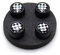 YaaGoo 4 x Ventilkappen für Mini Cooper Reifen (schwarz Checker)