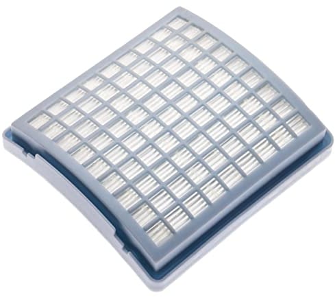 vhbw filtro compatibile con Miele S157 Allergy Control, S163, S163 Electronic 1400, S163 Mondia 1200 aspirapolvere - filtro HEPA aria di scarico bianco/azzurro