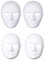 Amosfun 4pcs DIY weiße Maske zum Bemalen einfach Blanko Papier Maske für Halloween Cosplay Tanzparty (2 weiblich 2 männlich)
