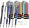 dancepandas Druckbleistifte 2mm 6PCS Mechanical Pencil 2mm Mechanische Bleistifte Minenbleistifte Mit 72PCS Farbigen And Schwarz Minen Für Entwurfszeichnung Schreiben Basteln Kunstskizzen