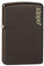 Zippo Pocket Lighter, Metal, Brown Logo, One Size