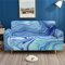 Treer Sofa Überwürfe Sofabezug, 3D Marmordruck 1 2 3 4 Sitzer Elastisch Schonbezug Antirutsch Sofa Abdeckung Hussen Polyester Stretch Abwaschbar Slipcover (Blauer Marmor,4 Sitzer)