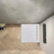 Piatto Doccia Quadrato 80x80x3cm in Pietra Vulcanica e Resina Mista Finitura Pietra Bianca Ruvida Ultraslim