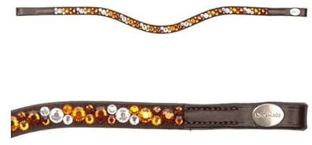 Stirnband Sparkle, W, braun, braun-weiße Steine