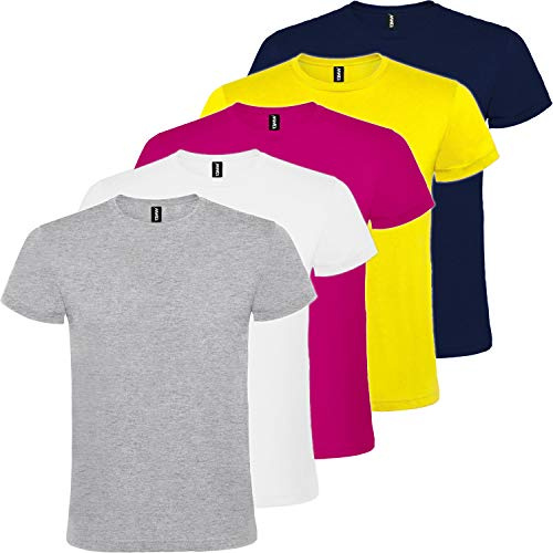 Pack 5 | Camiseta Básica Hombre | Algodón | Manga Corta