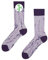 Dedoles Socken Unisex Damen Herren & Kinder Baumwolle viele lustige Designs 1 Paar Geschenk links rechts verschieden, Farbe Lila, Motiv Lavendel, Gr. 43-46