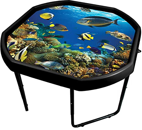 simpa Large 100cm Black Mixing Tray Play Tray + Deep Sea Adventure Play Mat with Height Adjustable Stand.