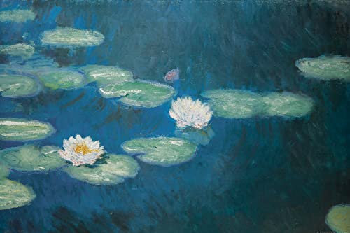 1art1 Claude Monet XXL Poster Wasserlilien, Nymphéas, 1898 Plakat | Bild 120x80 cm