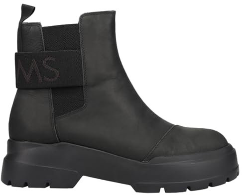 TOMS Damen_Boot_Schwarzes Leder, Wanderstiefel für Damen, Schwarz, 40 EU
