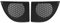 Micvtve Grille de Haut-Parleur de Garniture de Haut-Parleur de Porte de Voiture pour - Classe Coupé W203 2008-2011 A20372703889051 L + R