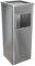 Curvaso Premium Dustbin Large Rubbish Waste Bin with Ashtray Removal Lid Free Standing Stainless Steel Outdoor for Home Garden Office Restaurant Pub Silver Square