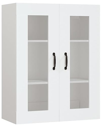 vidaXL Hängeschrank Weiß 69,5x34x90 cm, Wandschrank, schwebender Schrank, Schrank, Wandschränke, Sideboard, Aufbewahrungsschrank, Beistellschrank