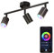addlon LED Deckenstrahler 3 Flammig Dimmbar, Smart LED Deckenleuchte Schwenkbar Deckenlampe 16 Mio. Farben, Steuerbar via App Kompatibel mit Sprachassistent (inkl. 3x5W GU10 LED Brine