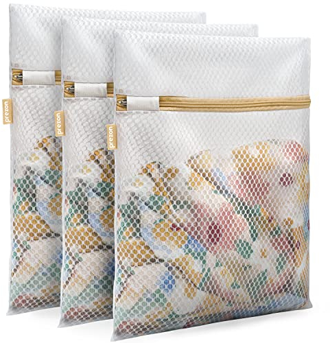 Prezon Netz-Wäschesäcke, Waschmaschinen-Wäschesäcke, Wiederverwendbare und Langlebige Mesh Wäschesack für Feinwäsche, Strümpfe, Unterwäsche, BH, Dessous und Babykleidung, 3M