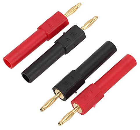 5 Paar Bananenstecker Adapter 2 mm auf 4 mm, Steckerverbinder für Lautsprecherkabel, Rot/Schwarz, passend für Audio-HiFi-Systeme, kompatibel mit gängigen Verstärkern und Boxen