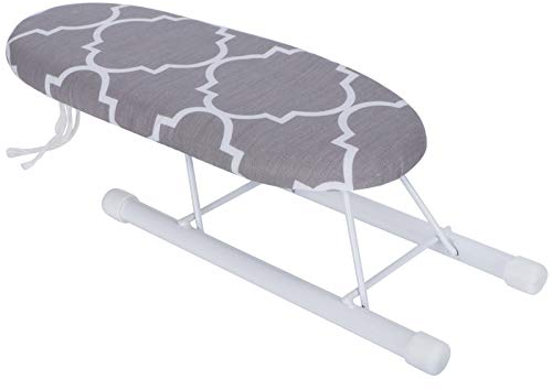 Tbest Tableros de Cubierta Ve Planche Mediano A Repasser Table Foldablemini Tabla de Planchar Manga Plegable Puos Mesa de Planchado para Uso en Viajes en el Hogar Tela Plateada (Moda a Cuadros)