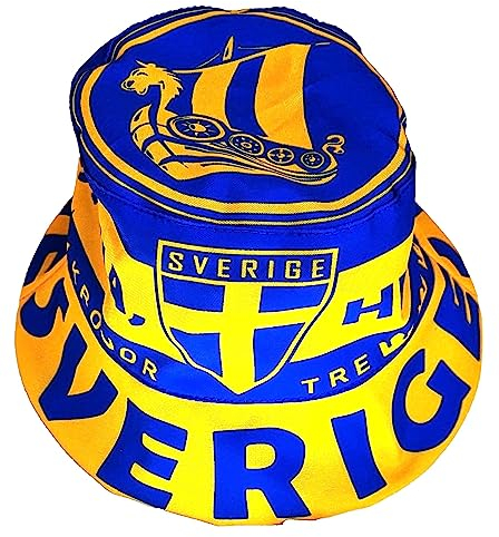 Generisch Schweden, Sverige Sonnenhut, Fan Hut, Fischerhut, Military Hut (TRE KRONOR)