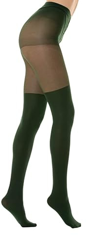 Gi&Gi Medias de mujer falsas parisinas, medias vintage Collnat fantasía 20 • 80 denier Made in Italy N.1026 de colores, Verde, Large-X-Large