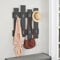 Hocuspicus HOCUS PICUS | Wandmontierte Garderobe mit 8 Haken | Kleiderbügel Rack für Flur, Schlafzimmer & Büro | Unsichtbares Befestigungssystem | 81 x 64 cm | Anthrazit Grau